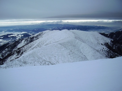 Velky Gápel gerince, a távolban a Polana