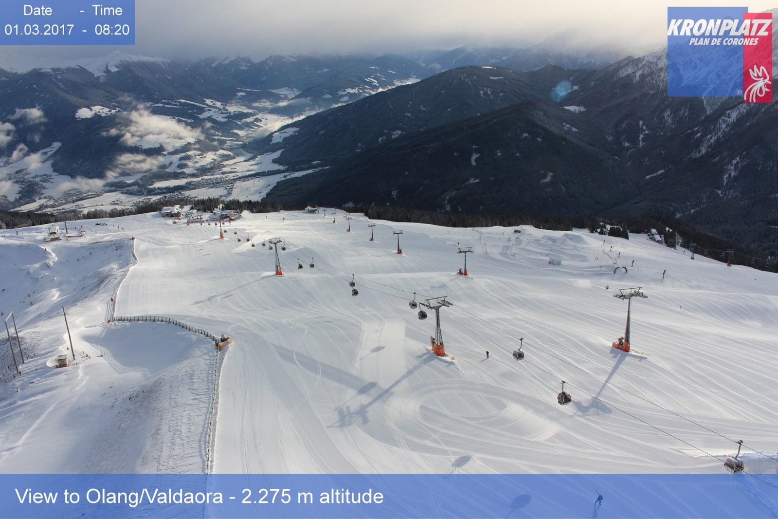 Kronplatz, tegnap reggeli webkamerakép