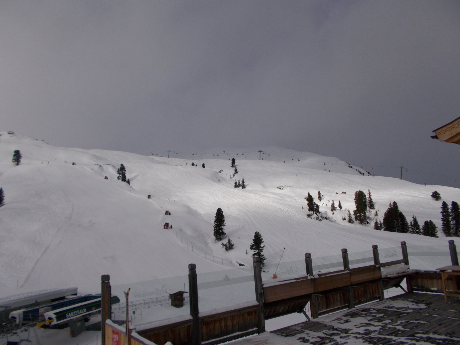 A Rettenstein hütte teraszról kilátás.