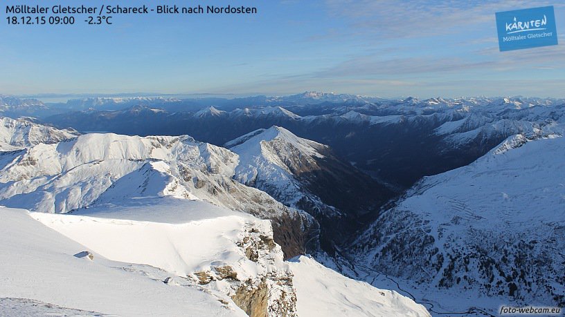 A Gastein völgy Mölltalról nézve - fotó: foto-webcam