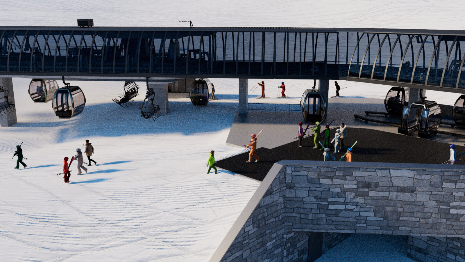 Verbier: az új, kombinált lift látványterve | Kép: Garaventa AG