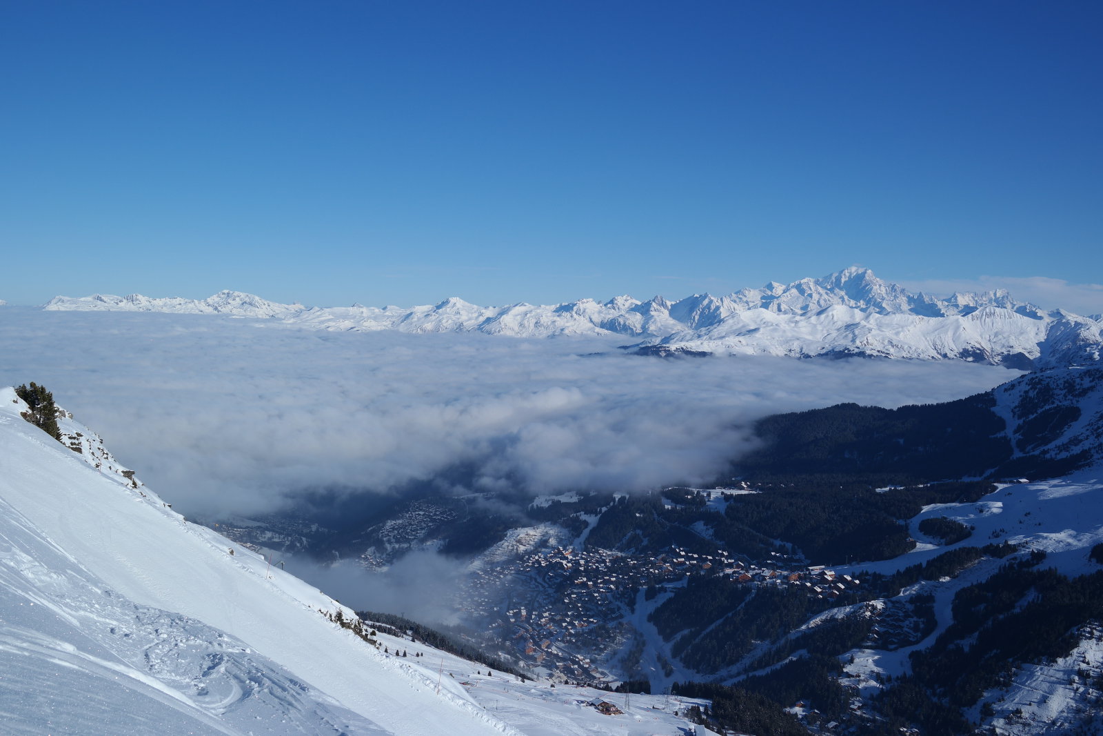 Meribel és a Mt. Blanc