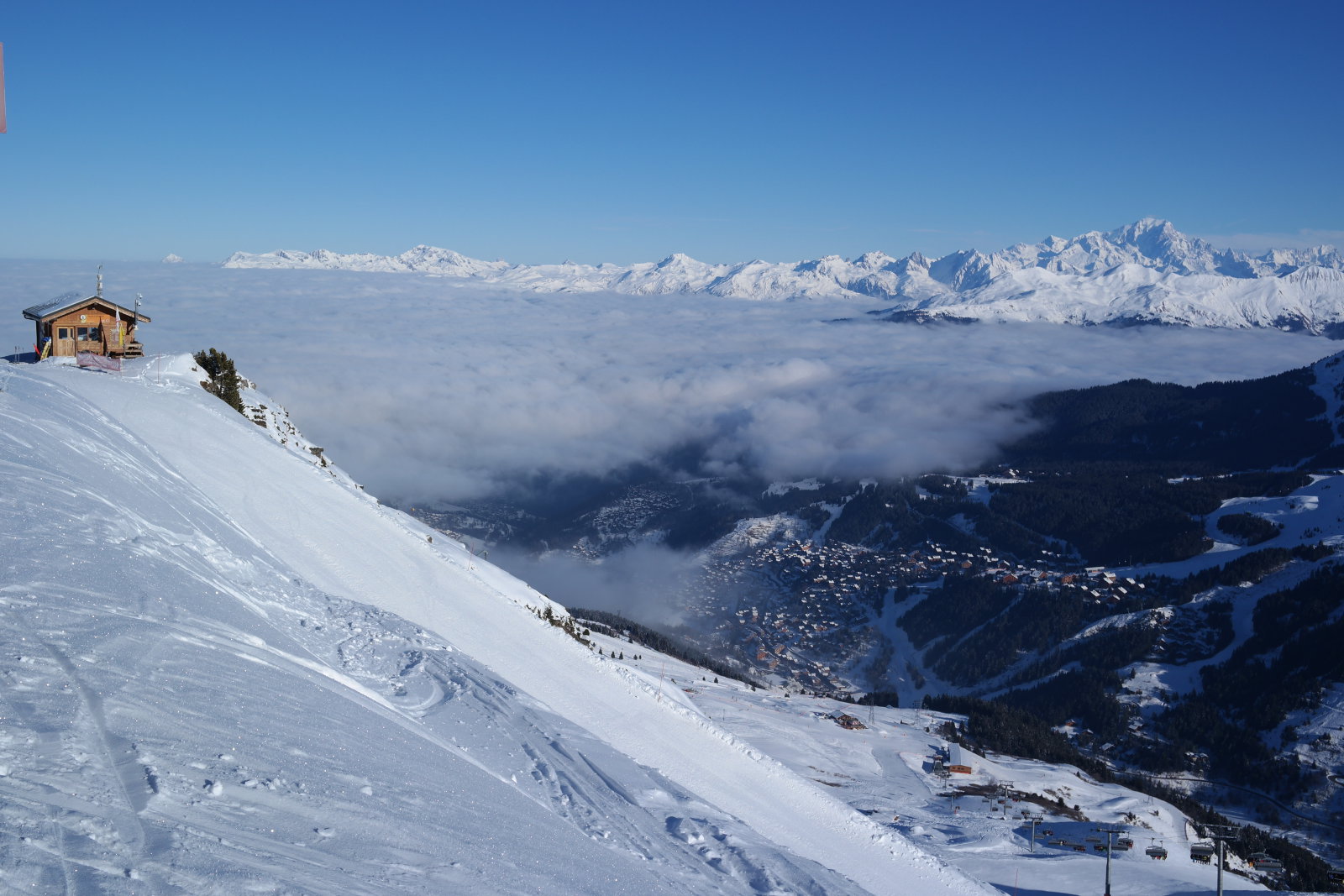 Meribel és a Mt. Blanc