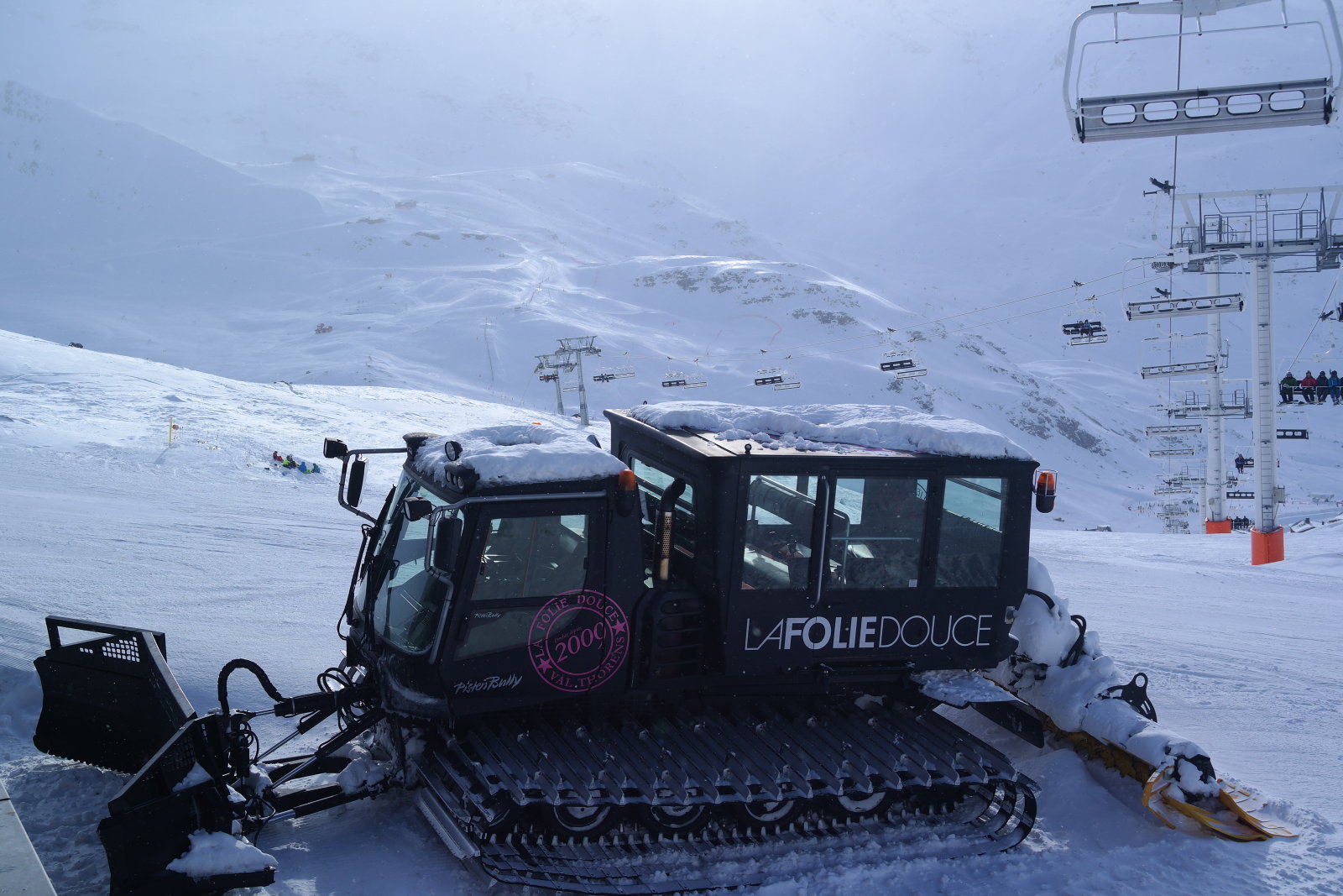 Val Thorens a Folie Douce teraszáról