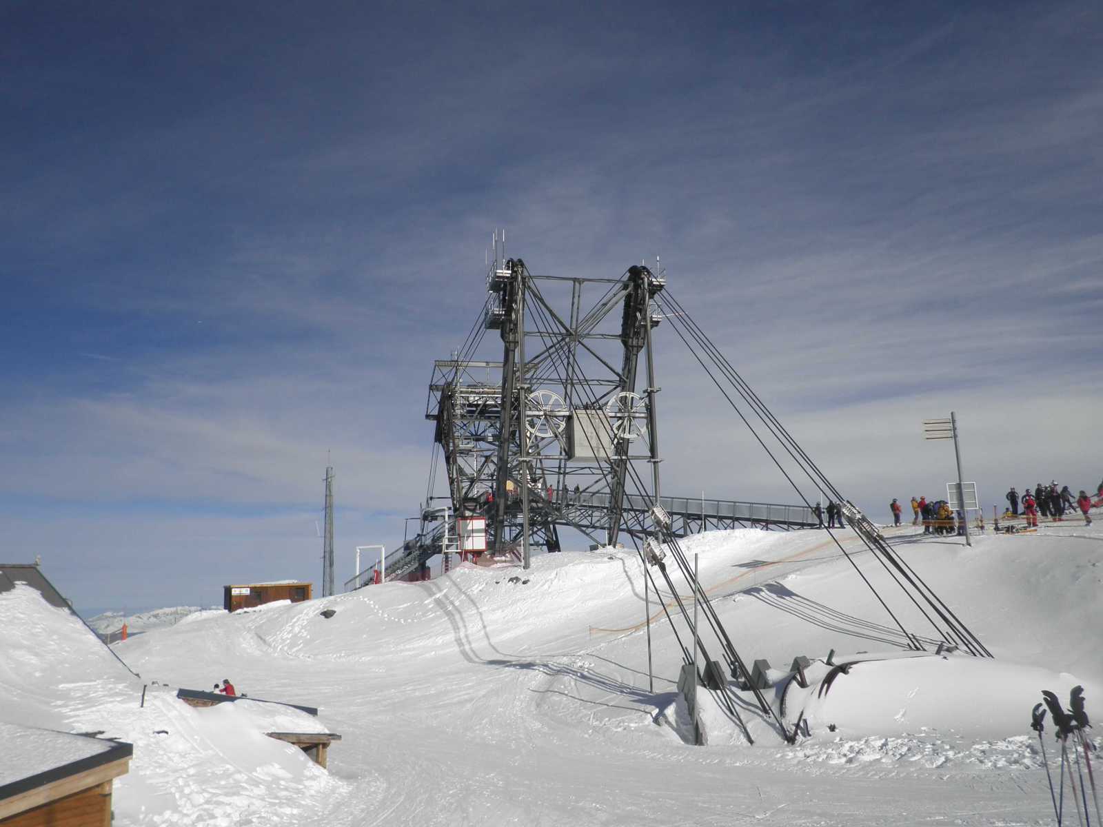Cime de Caron felvonó traverze a csúcson