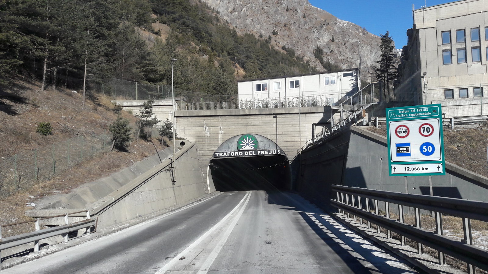 Frejus alagút bejárata.