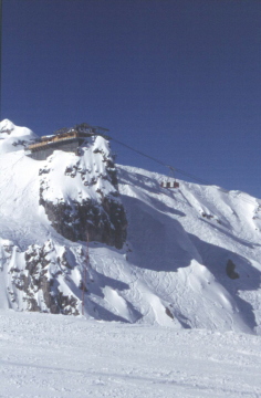 A Caron lift felső állomása