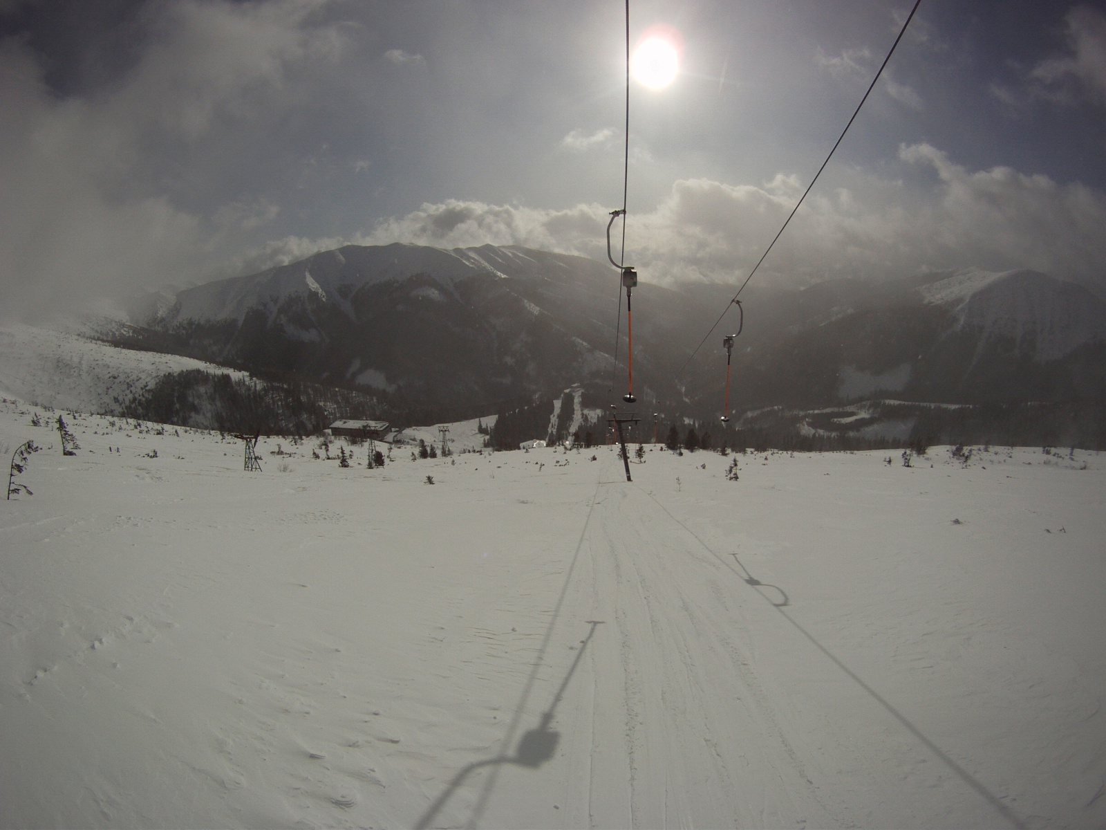 A felső tányéros liftek egyike - jövőre itt már kabinos lift fog közlekedni!