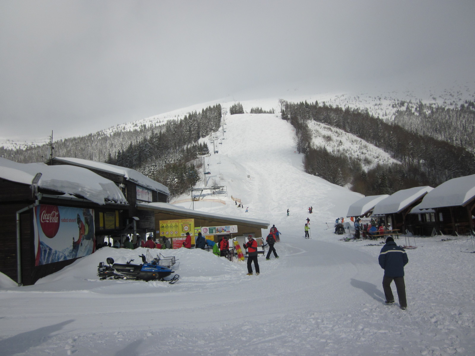 A Chopok déli oldala a Srdiecko szálló felől