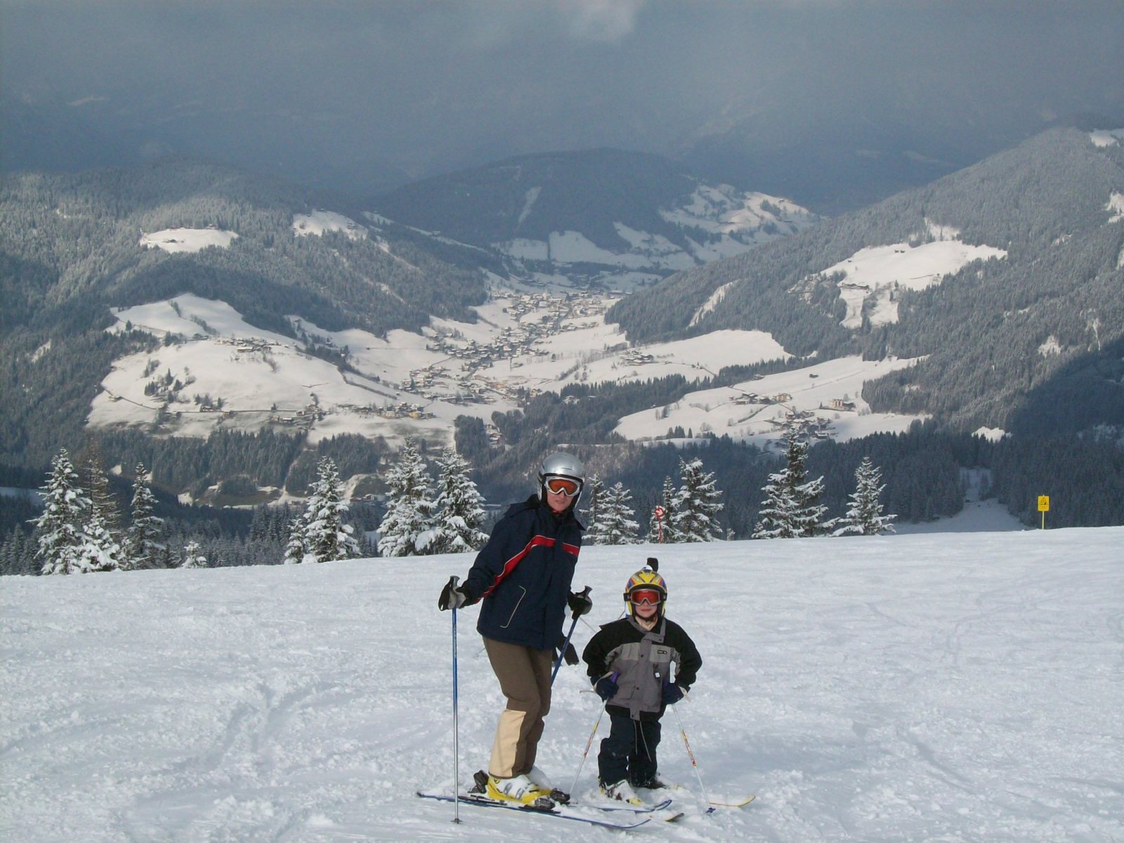 Az egész Wildschönau völgy a háttérben