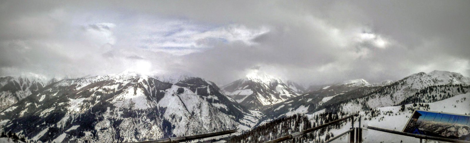 Riesneralm 2015.02.05. Panoráma kép (Hochsitz, Panorama Platz) 1820 m