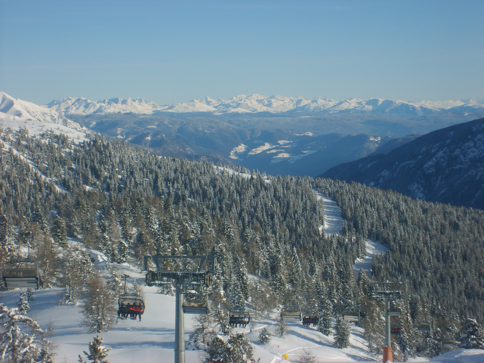 A Folgarida 10-es pálya (Monte Vigo) a Pradalago-ról.