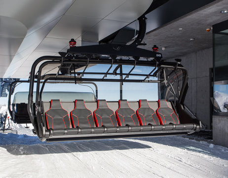 A legújabb és legmodernebb D-line széria egyik liftje az ausztriai Hochfügenben | Fotó: doppelmayr.com