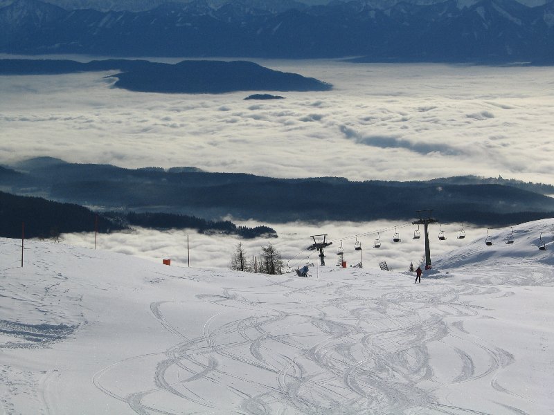 Gerlitzen: pálya a felhők fölött - Kattints a képre a nagyításhoz