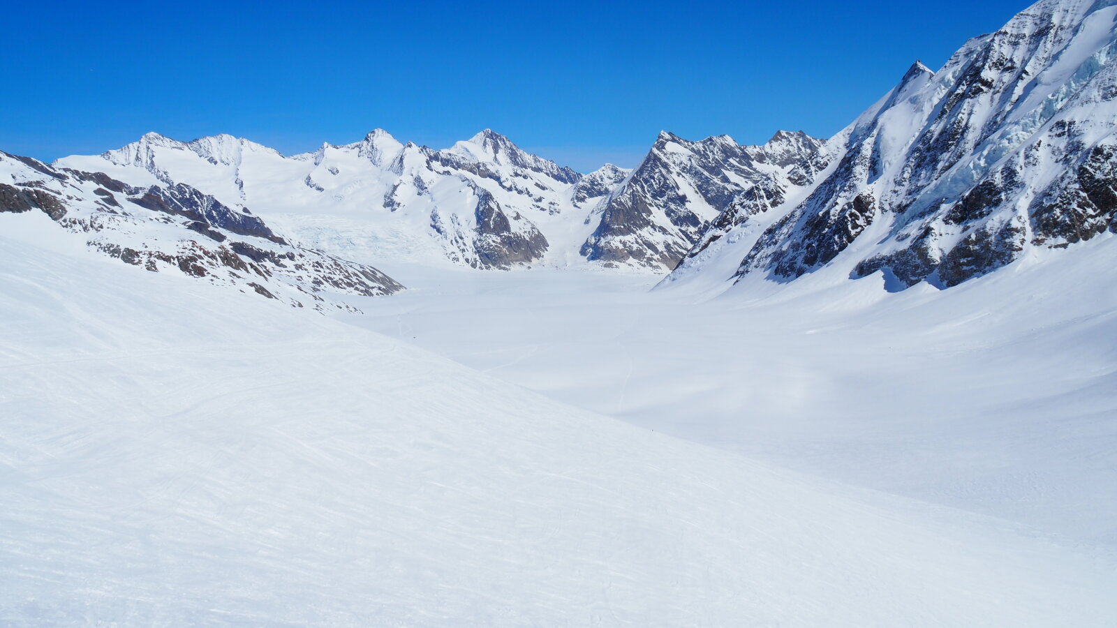 Ahol feljöttem a Grosser Aletschfirn