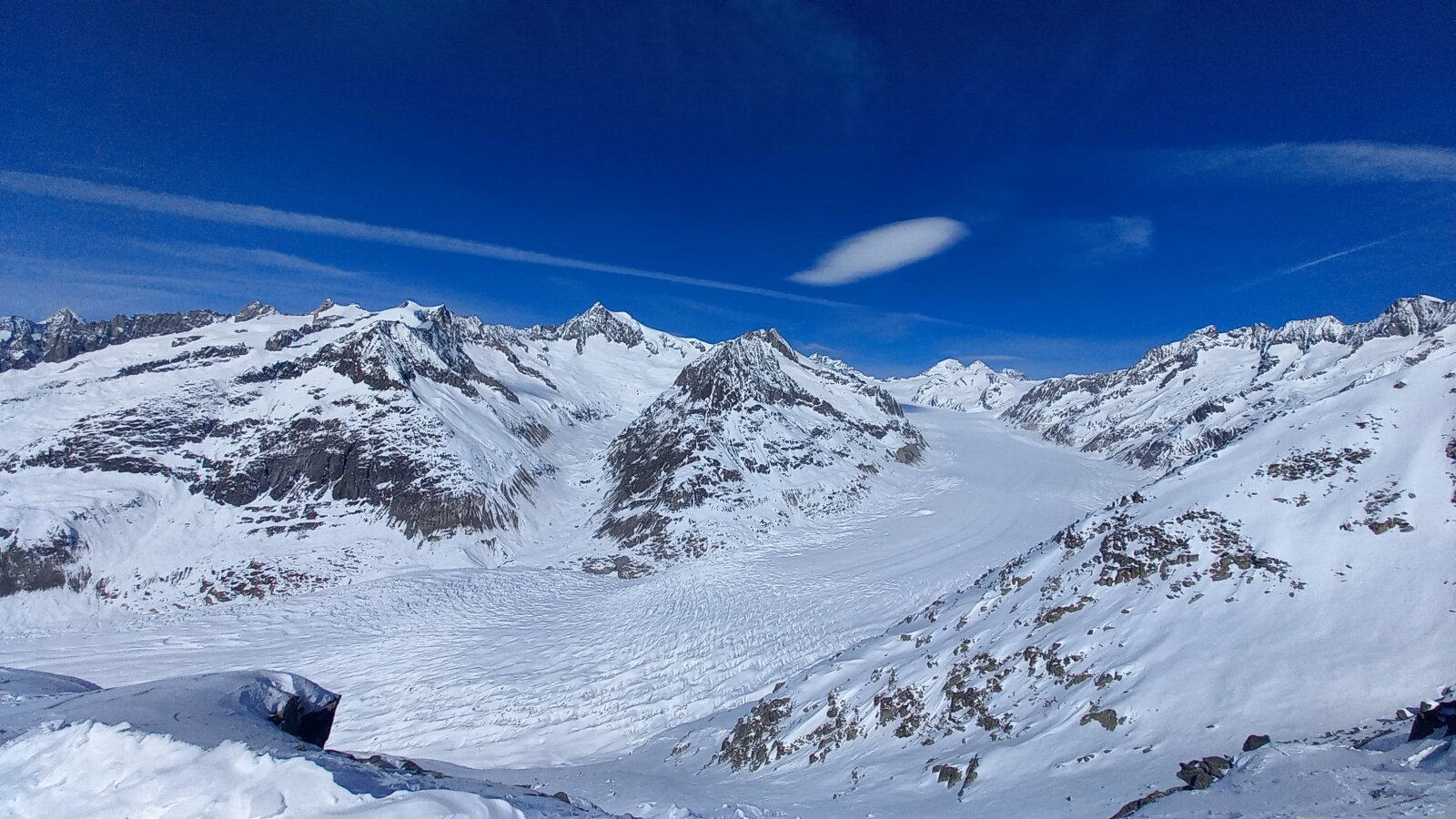 Az Aletsch gleccser az Eggishornról