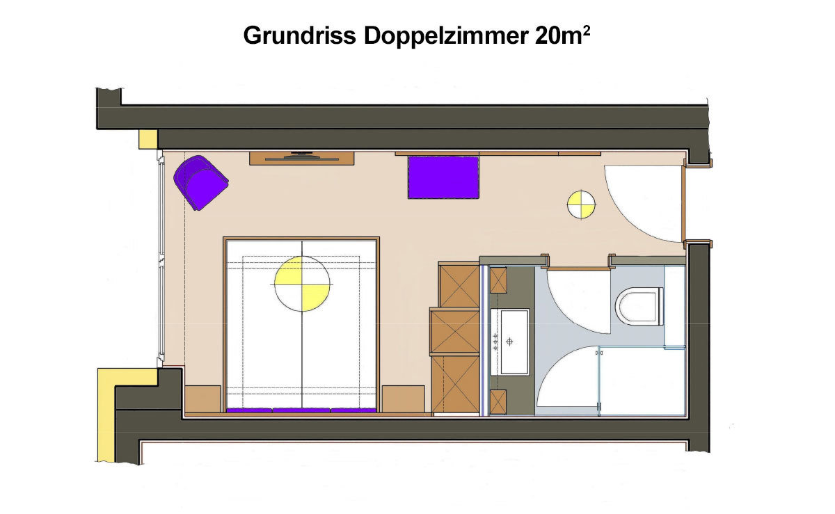 Kétágyas szoba - 20 m2