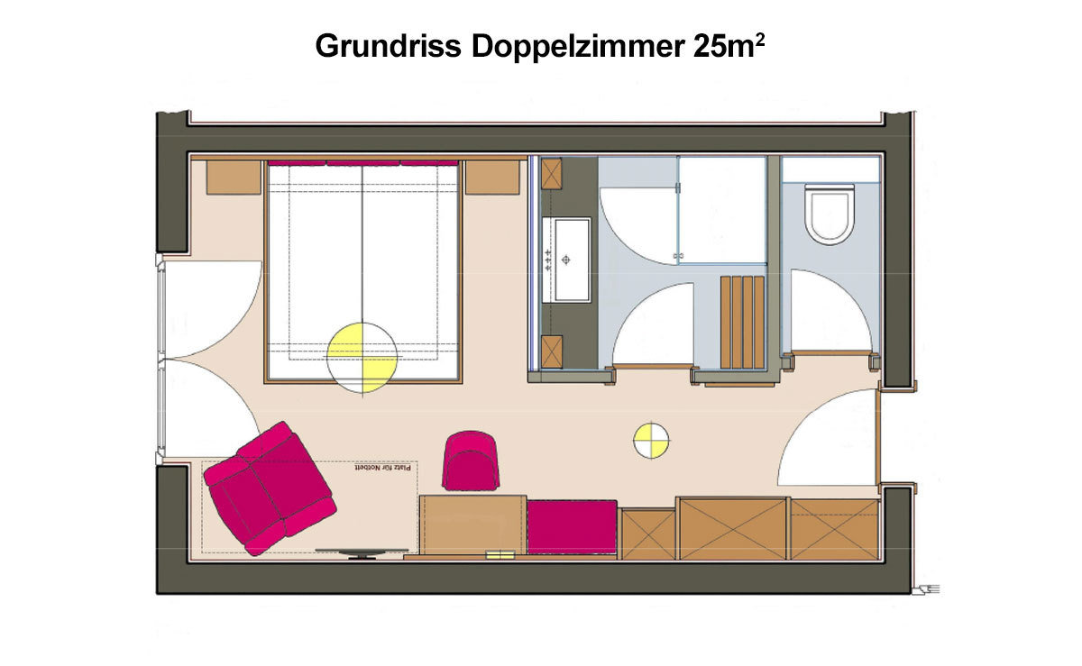 Kétágyas szoba - 25 m2