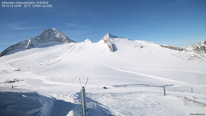 Hintertux, Tirol, Ausztria, webkamera