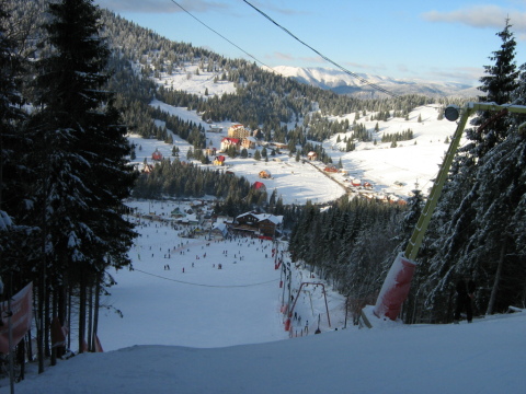 A kezdő pálya teteje. Itt rövidítve nagyon meredek