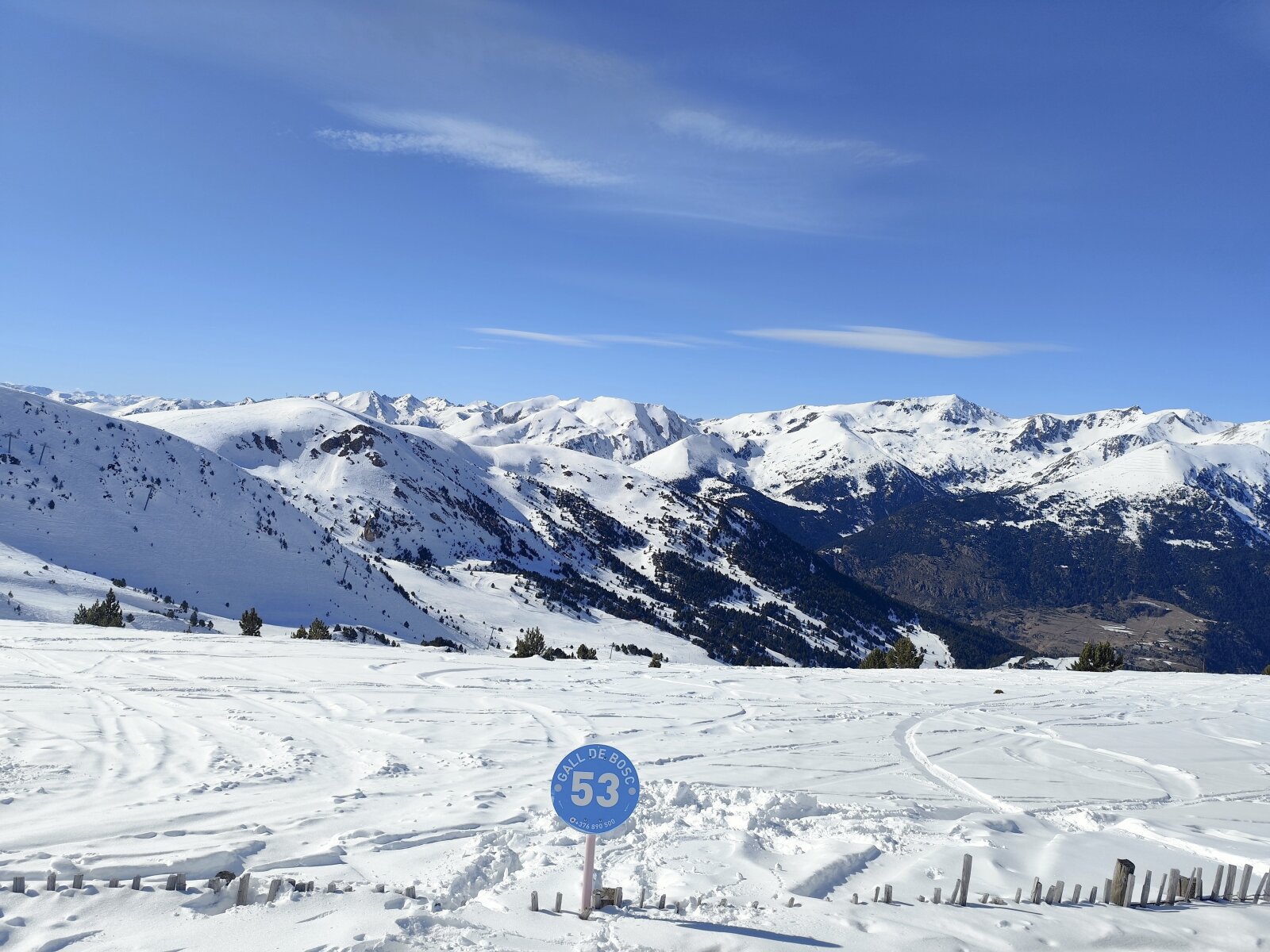 Grandvalira - A hosszú Gall de Bosc pálya eleje