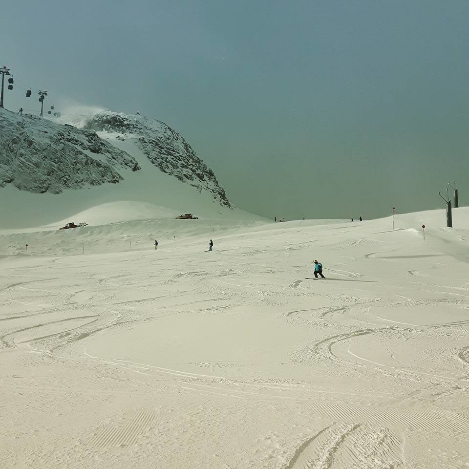 Hintertux tegnap, itt nagyobb hó mára esett - fotó: facebook