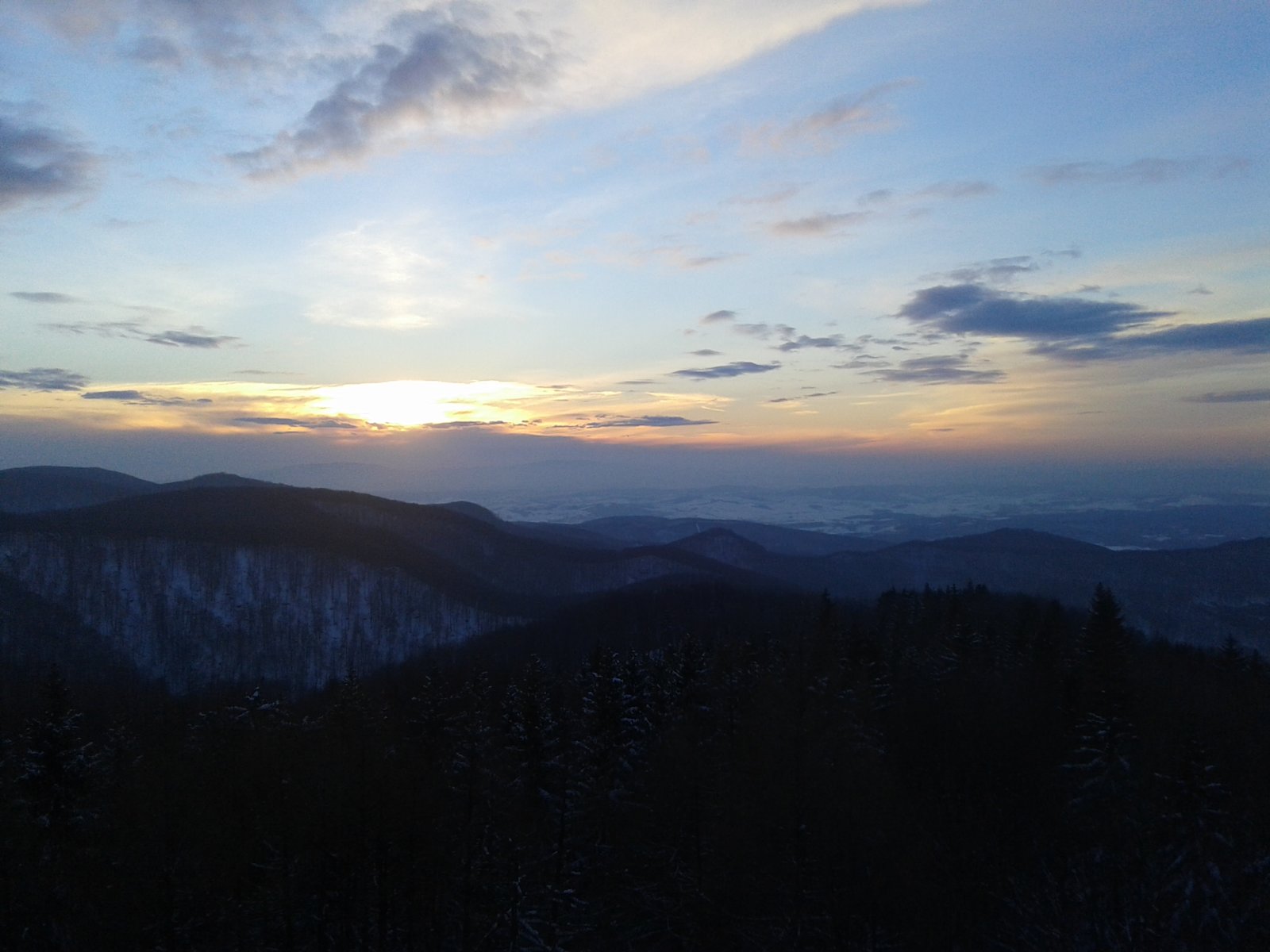 Naplemente a Bálvány kilátójából