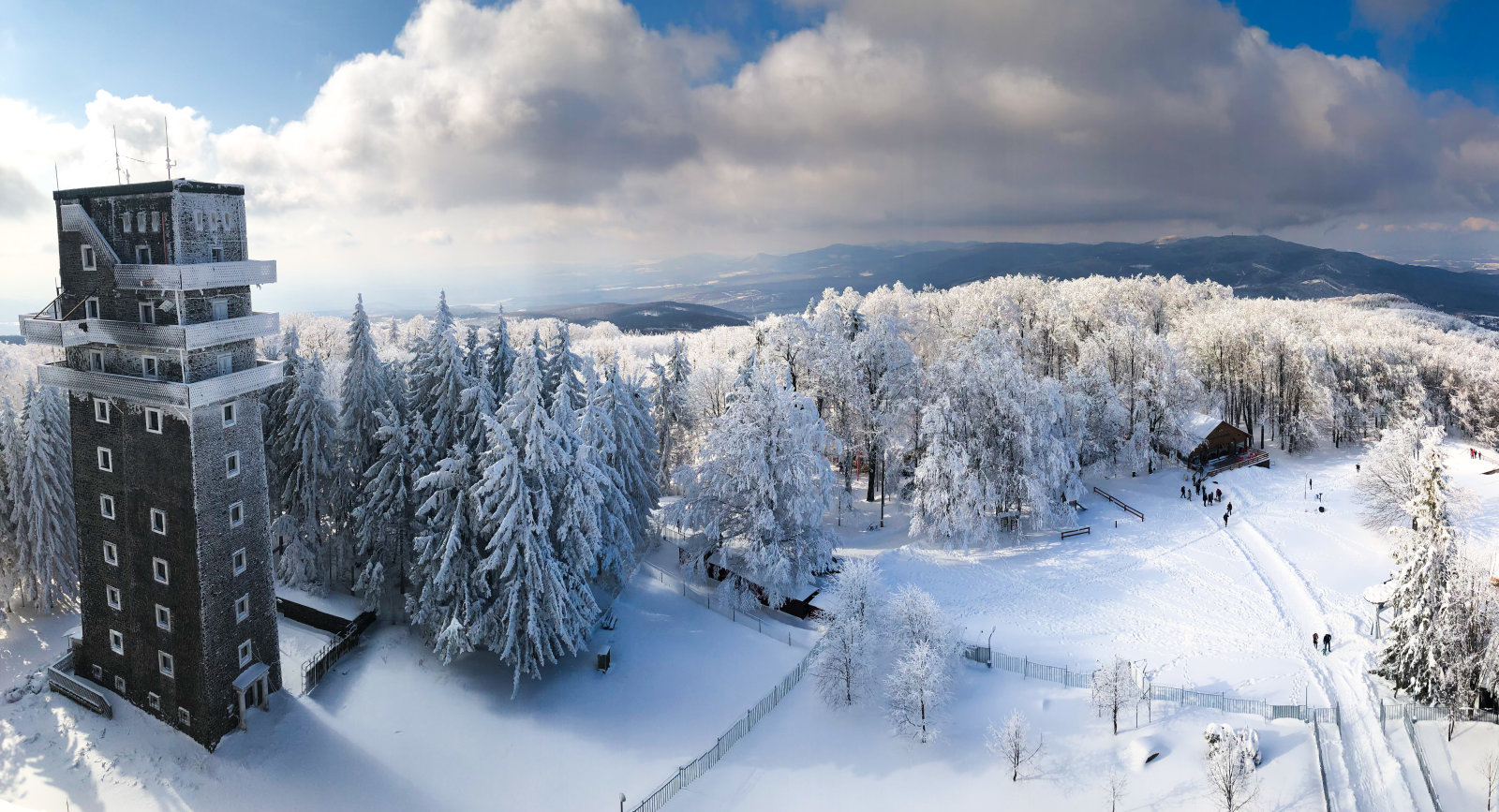 Drónnal készült felvétel. | Fotó: Kékestető Sípálya 2018.02.28.