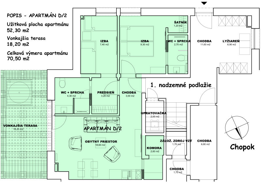 2-es "Sport" apartman | 4+1 fős