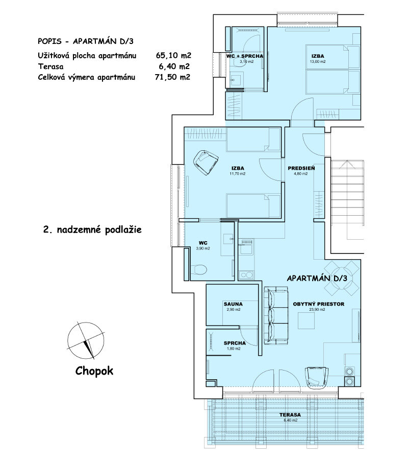 3-as "Siná" apartman | 4+1 fős