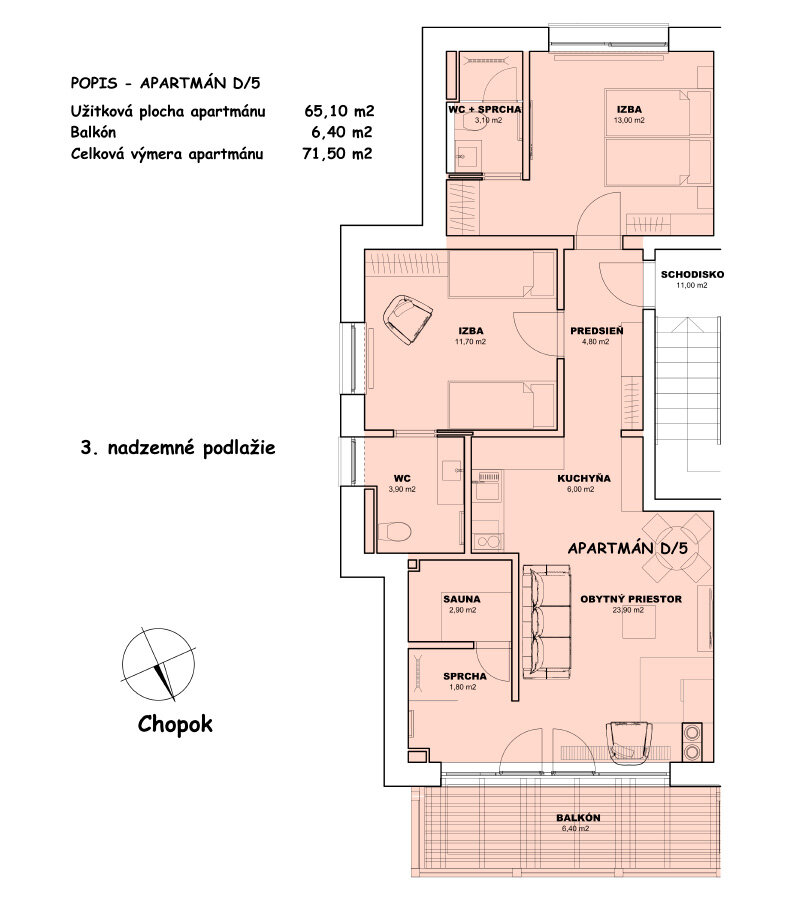 5-ös "Skalka" apartman | 4+1 fős