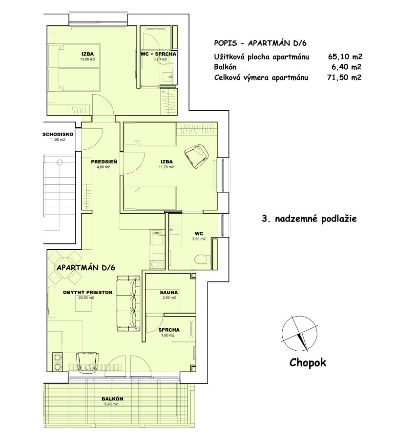 6-os "Konské" apartman | 4+1 fős