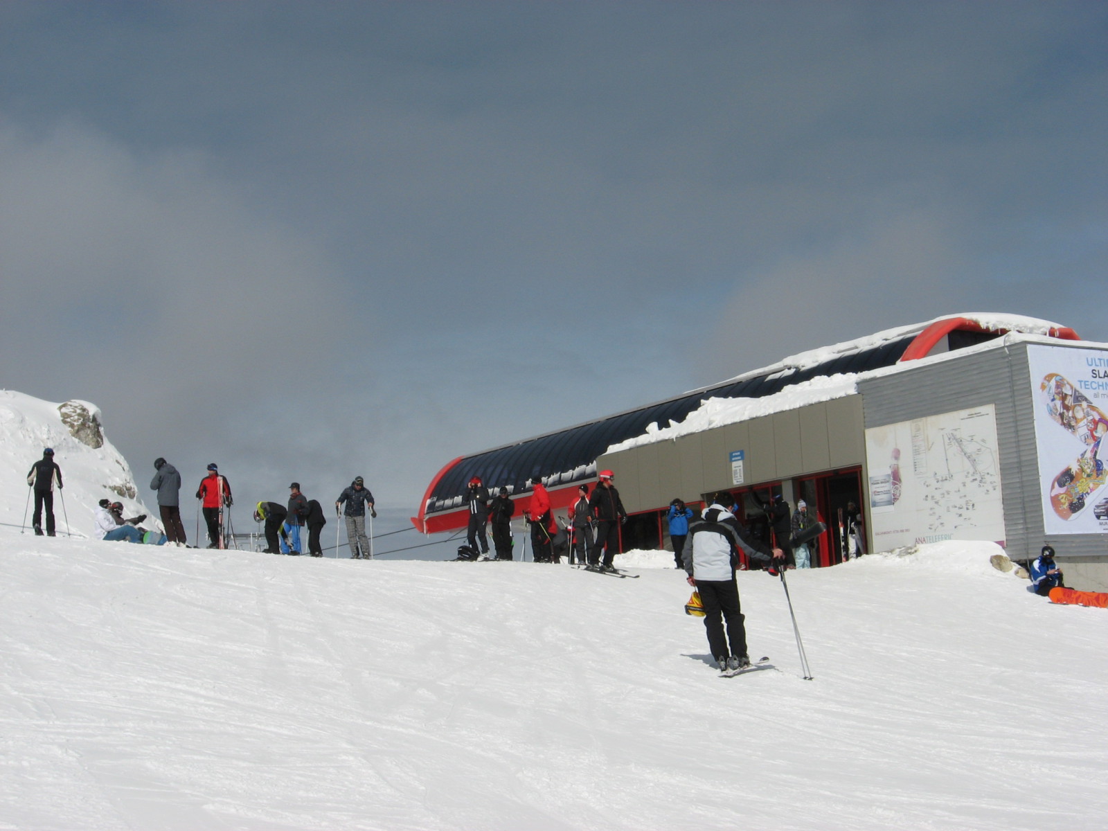 8 személyes felvonó végállomása