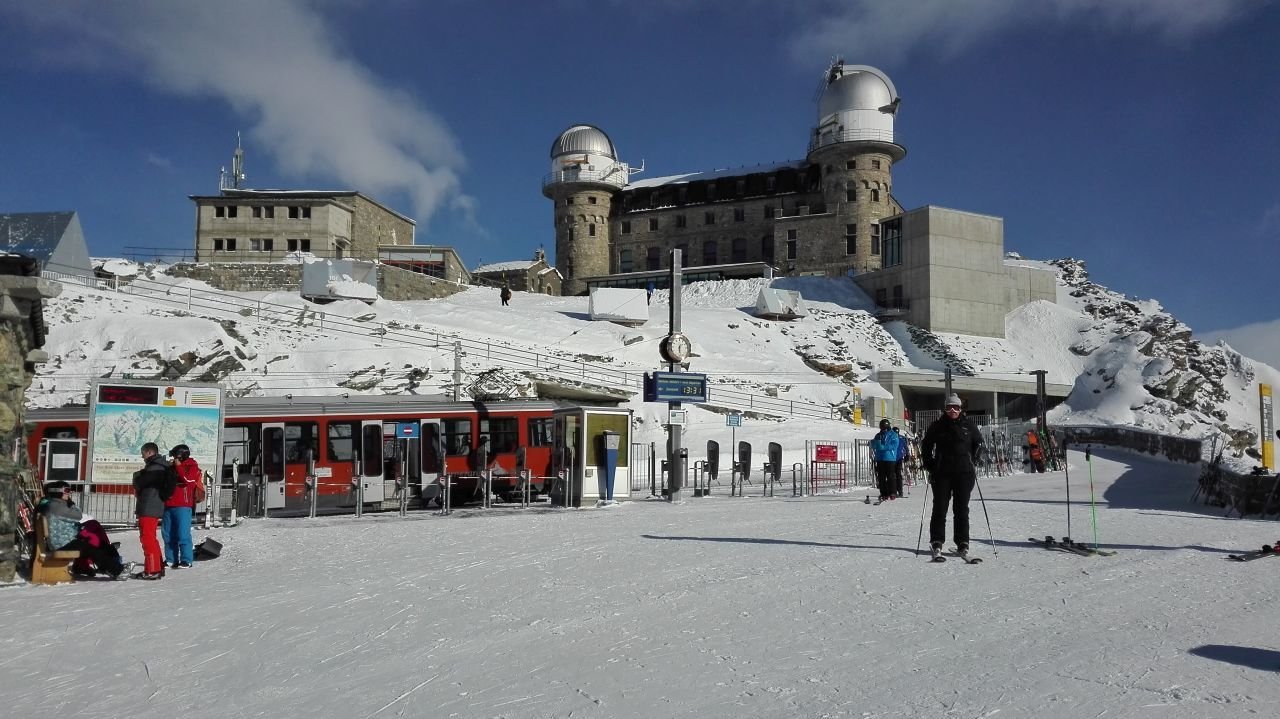 Gornergrat, a vasút felső végállomása.