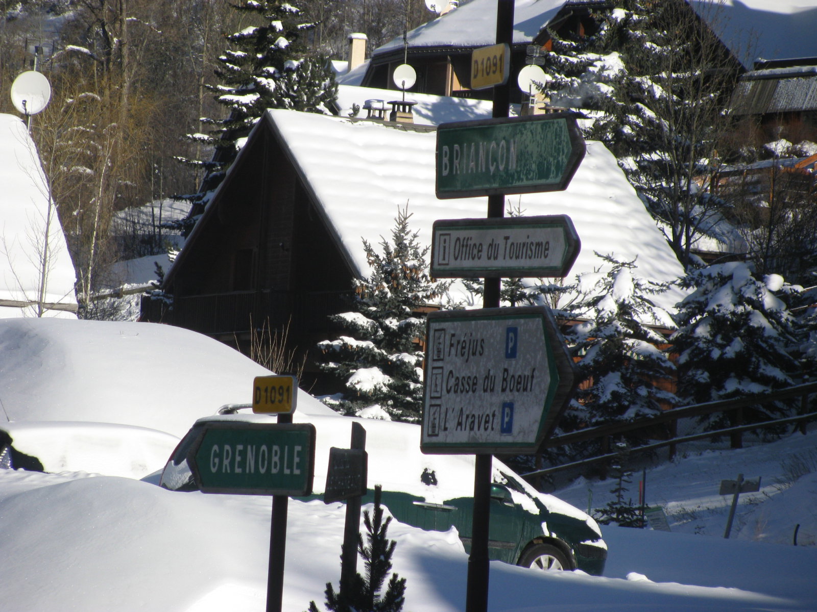 Villeneuve-ban útjelzőtábla