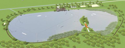 A pécsi Central Wakeboardpark látványterve