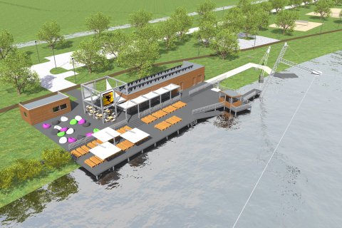 A pécsi Central Wakeboardpark látványterve