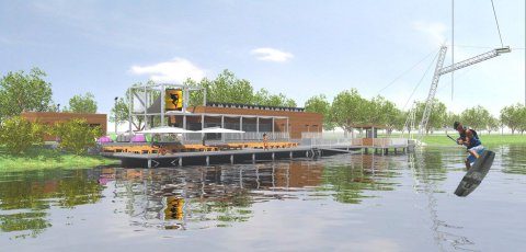 A pécsi Central Wakeboardpark látványterve