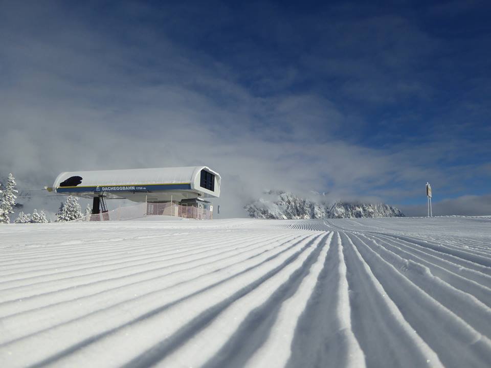Hochkönigen egyelőre csak pár felvonó üzemel, de a hóviszonyok szuperek - Fotó: liftársaság