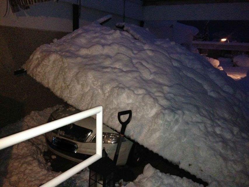 Kidőlt kerítés az autón Kép: tvsyd.dk