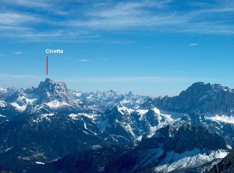 Az első szakasz (Banc 2362 m) tetejének panorámája