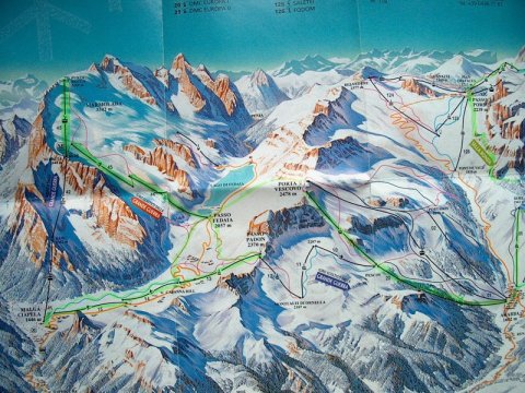 Marmoláda környékének térképe