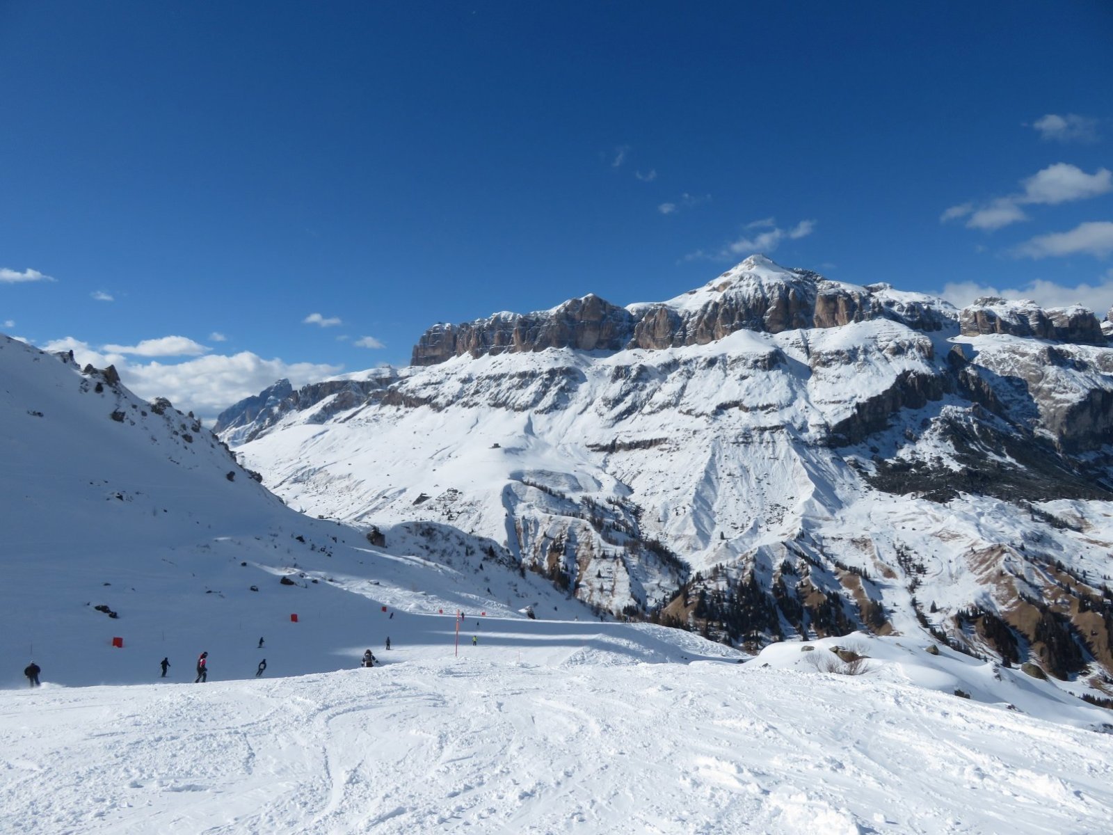 Arabba, a Porta Vescovo-ról levezető pálya