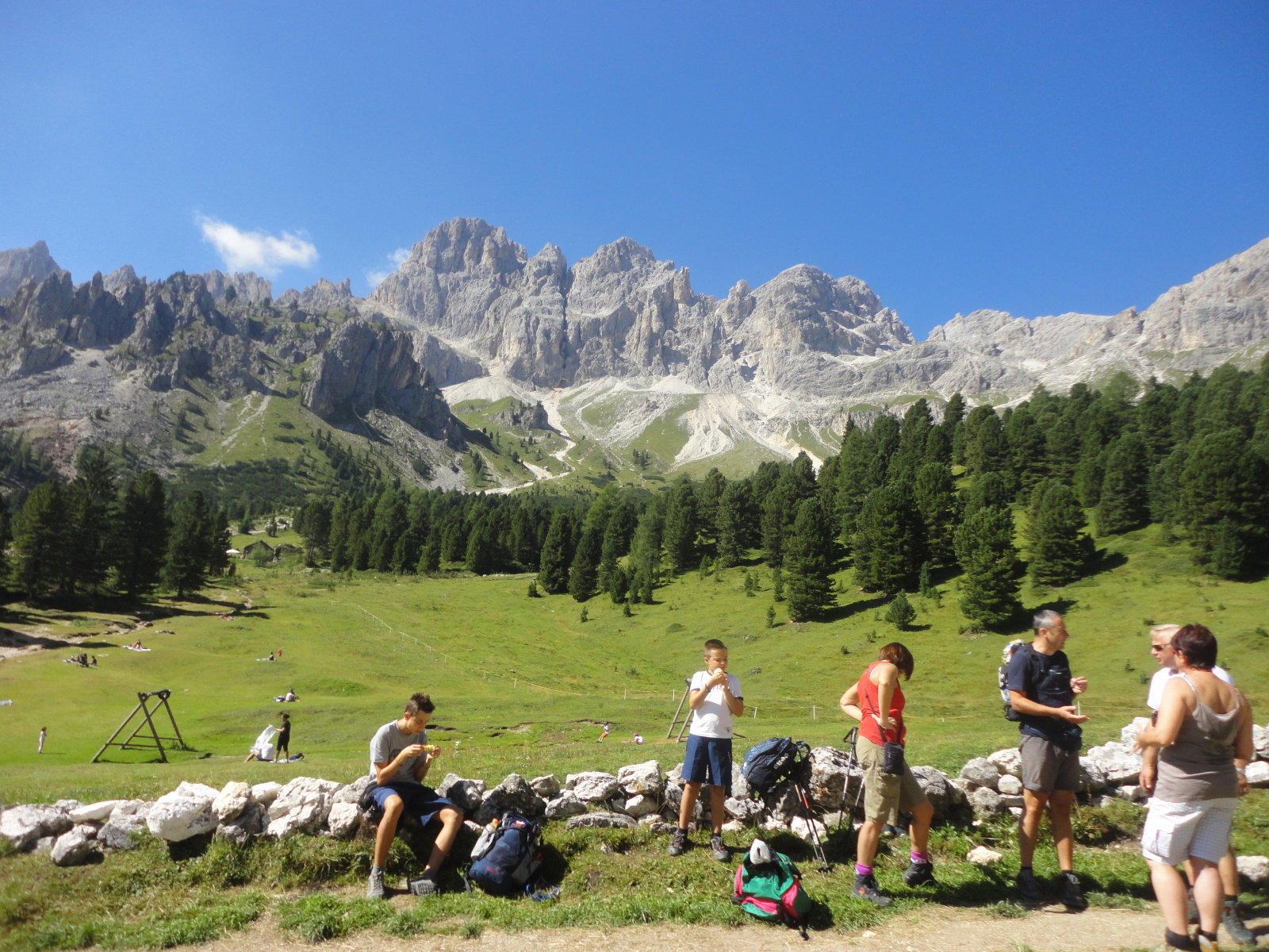 Kilátás a Rosengarten csoport csúcsaira