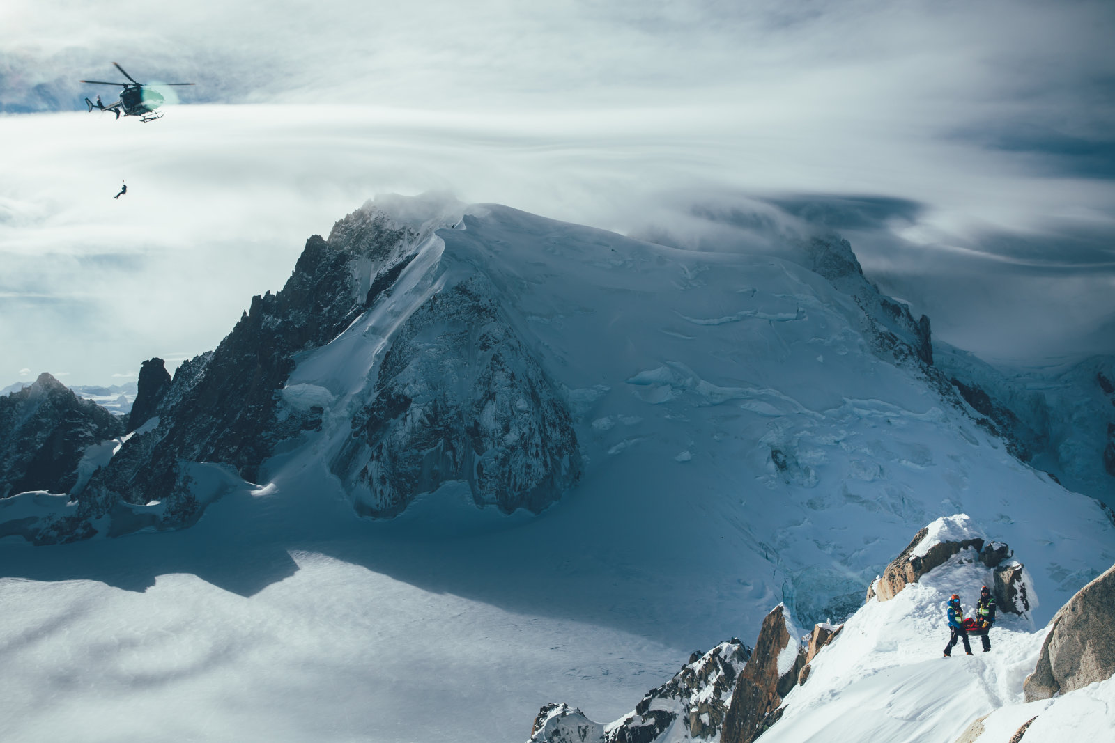 Hegyimentő gyakorlat