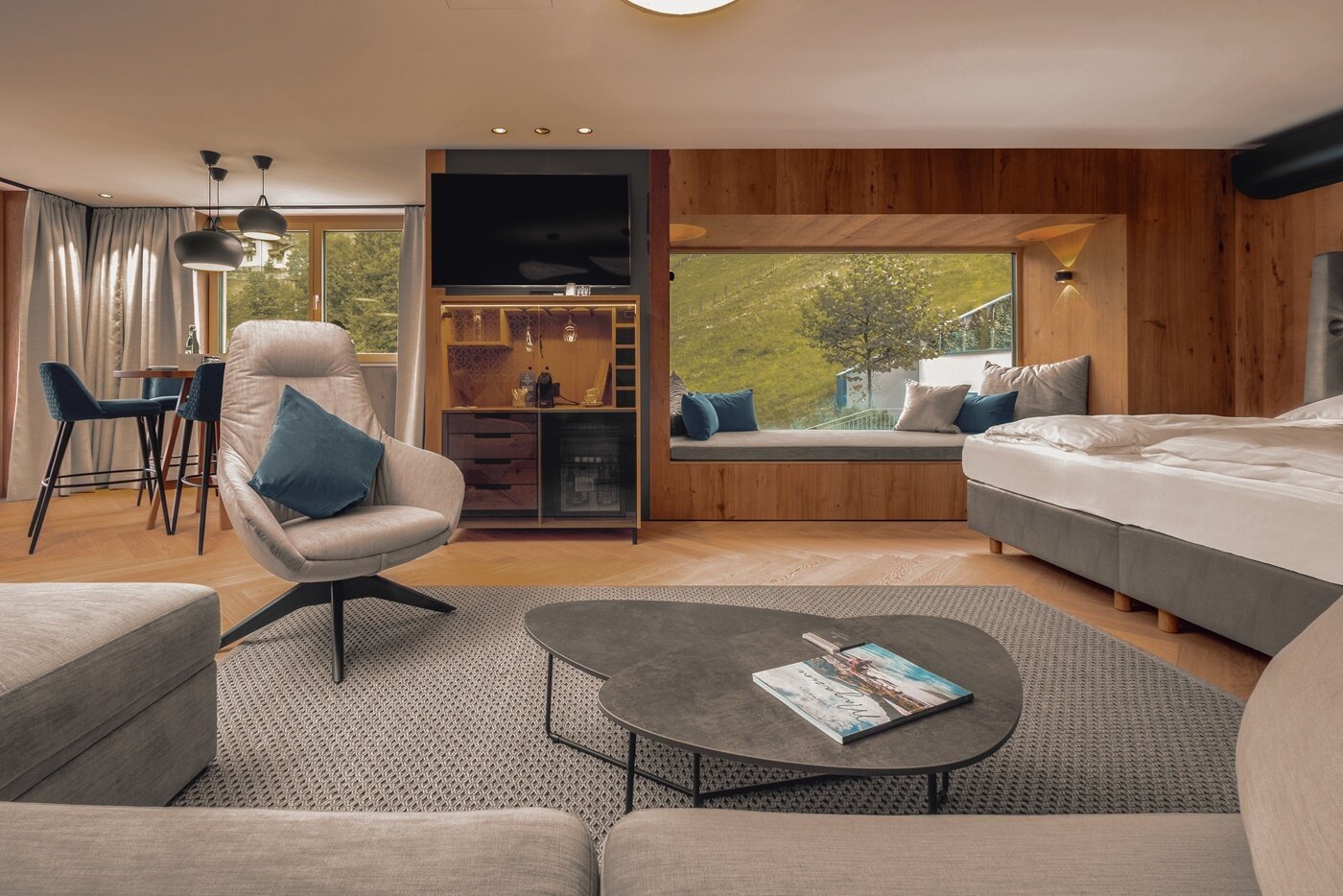Panorámás lakosztály | Fotó: ©Matthias Dengler | Das Edelweiss Salzburg Mountain Resort
