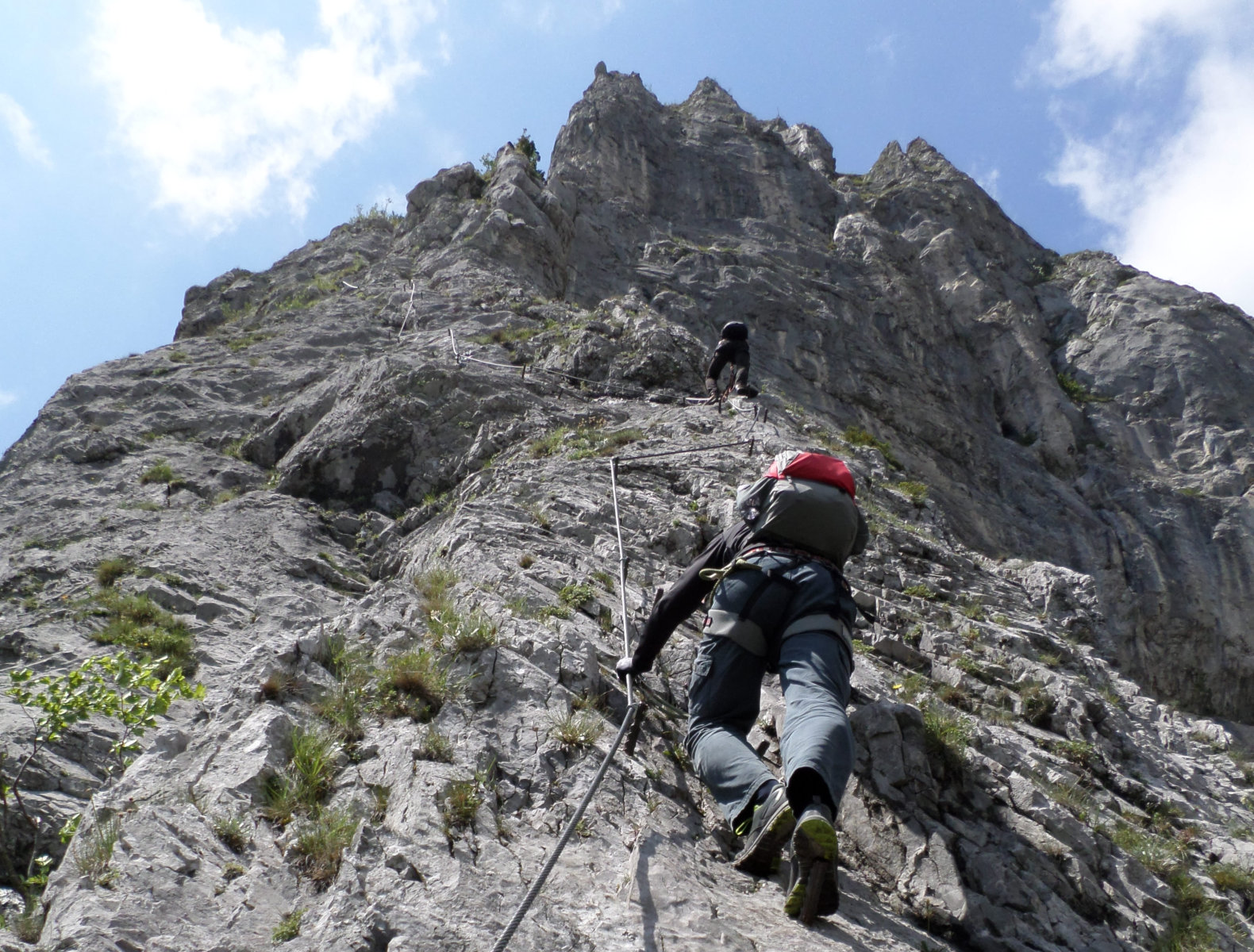 B-C-D nehézségű szakaszok a Kaiser - Franz - Joseph Klettersteig pályán