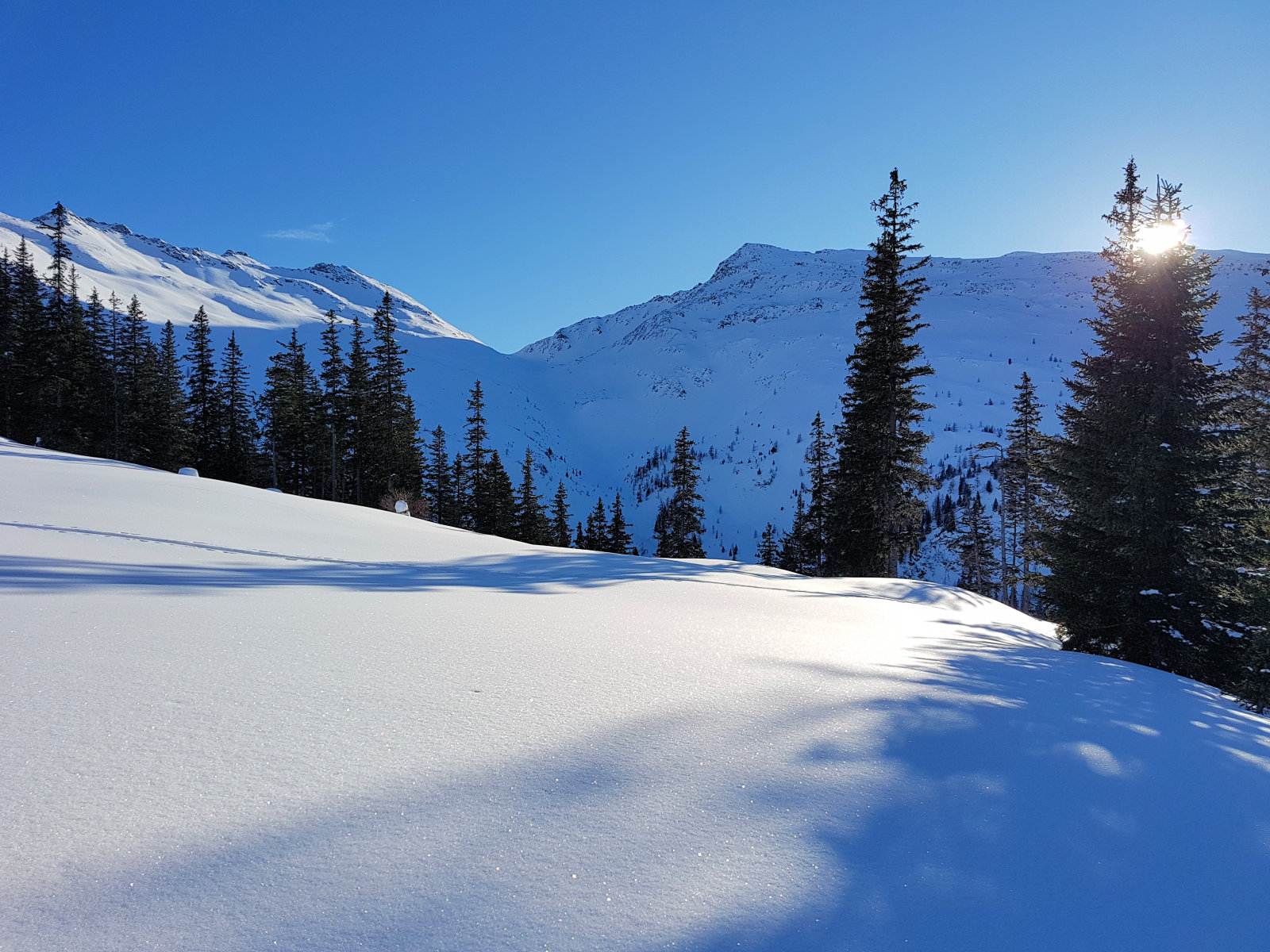 Angertal hátsó, a felső tisztások előtt