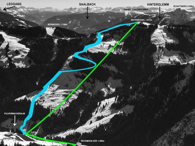 Kabinos és sípálya - Fotó: Bergbahnen Saalbach