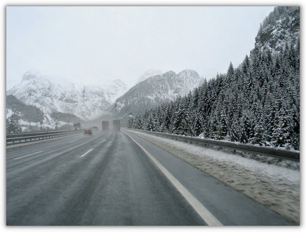 Az A10-es autópálya Flachauwinkl után - Fotó: Panoramio